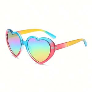 Gafas de Sol Polarizadas con Diseño de Arcoíris Colorido para Mujer, con Logotipo Personalizado, Protección UV400, Degradado de Ensueño, Forma de Corazón de Durazno - Product Image 6