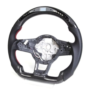 Volante Deportivo Personalizado de 3 Radios y 50MM con Agarre LED de Fibra de Carbono para VW <span class=keywords><strong>Golf</strong></span> 7/<span class=keywords><strong>GOLF</strong></span> <span class=keywords><strong>R6</strong></span> R MK7/6/5 - Product Image 4