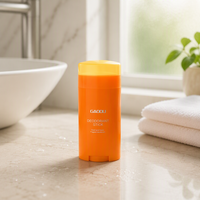Emballage de bâtonnets déodorants 15ml 30ml 50ml 75ml, couleur personnalisée orange, flacon et tube de déodorant