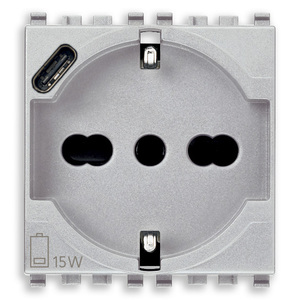 2P+T 16A Universal With <b>USB</b> <b>C</b> Port 15W Charging <b>Socket</b> - Product Image 1
