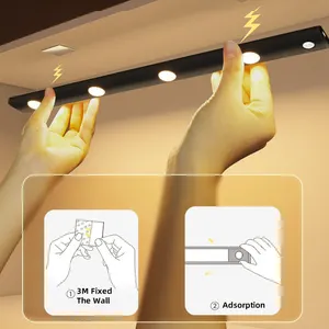 USB Rechargeable Magnetic Wall Motion Sensor Night Lamp Warodrobe Light Under Led Cabinet Lights