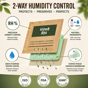 Pack humidificateur portable Boveda personnalisé 60g à contrôle d'humidité bidirectionnel 62% 65% 69% 72% <span class=keywords><strong>74</strong></span>% 84% pour humidor à cigares en bois et guitare - Product Image 2