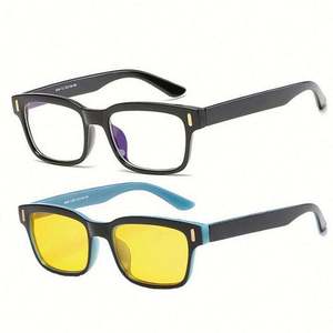 Gafas de Computadora con Lentes Amarillas Vintage de Moda, Bloqueo de Luz Azul, Protección UV400 para Hombre, Gafas Anti Luz Azul - Product Image 3
