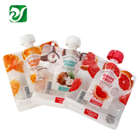 Emballage Jus Pochette à bec avec imprimé transparent personnalisé à fond plat pour boissons gazeuses