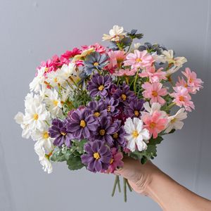 Bouquet de fleurs artificielles CallaFloral, blanc, rose, rouge, décoration intérieure, matériau polyester, artisanat pour la maison et les mariages - Product Image 2