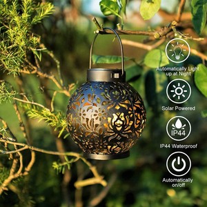 Linterna Solar para jardín, luz Led portátil para exteriores, lámpara de proyección de hierro resistente al agua para decoración de patio y jardín - Product Image 3