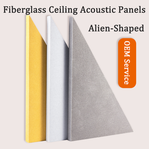 Pannello per Controsoffitto in Fibra di Vetro Personalizzato, Produttore di <span class=keywords><strong>Pannelli</strong></span> <span class=keywords><strong>Fonoassorbenti</strong></span> di Classe A, Pannello Ondulato Spaziale Insonorizzante - Product Image 4
