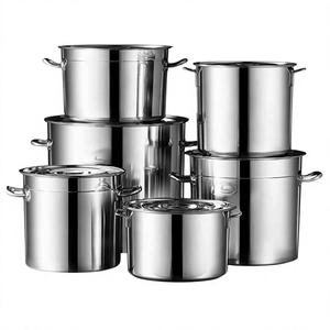 Fornitura Diretta dalla Fabbrica Supporta OEM/ODM Secchio per Zuppa in Acciaio Inox 201/304 Grande Capacità con Doppi Manici e Coperchio - Product Image 6