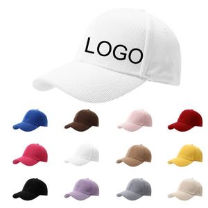 Casquette de baseball sportive personnalisée à 6 panneaux avec logo brodé, tissu popeline, oxford, velours côtelé, motifs à pois et dobby, unisexe - Product Image 1