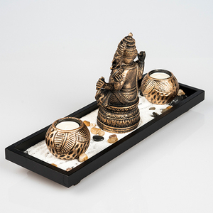 Decoración de Jardín <span class=keywords><strong>Zen</strong></span> de Resina para Escritorio con Estatua de Buda Tailandés y Portavelas Estilo Budista - Product Image 6