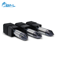 BFL-herramientas de corte de carburo sólido, 4 flautas, chaflán