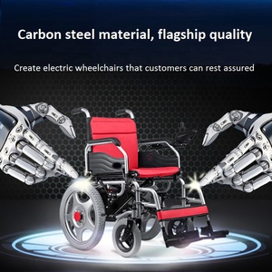Fauteuil roulant électrique pliable KSM-501 pas cher, en promotion, avec roues de 18 pouces et double moteur de 250 W - Product Image 5