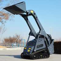 Mini-chargeuse compacte EPA Crawler, chargeuse compacte diesel Kubota pour l'agriculture et la construction