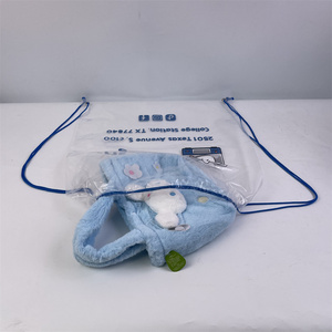 Mochila con cordón transparente de PVC con logotipo personalizado de gran capacidad Mochila con garra de plástico para muñeco de peluche de oso transparente - Product Image 6