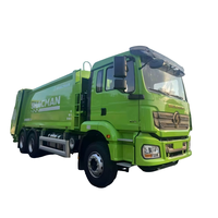 Grand camion compacteur électrique Shacman 20m Euro 3 8x2 avec moteur, pompe, boîte de vitesses automatique, moteur 25T GVW, contrôlé par PLC