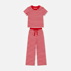 Ensemble de vêtements pour enfants, nouveau style, haut à manches courtes et pantalon long pour bébés filles - Product Image 5