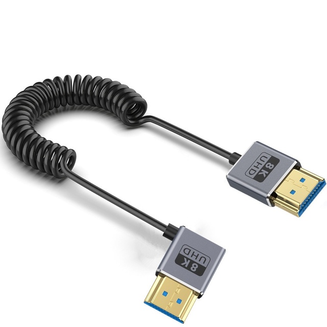 Spring Coaxial 8K 2.1 Version Camera Ultra-Slim 2.5mm Braid 60Hz 4K 240Hz 48Gbps High-Definition Cable Pure Copper Conductor