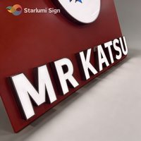 Lettres en relief personnalisées avec éclairage frontal et panneau arrière pour enseignes de magasins de détail