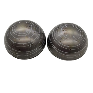 Planet Ball scatola di latta palla di latta di natale con nastro in metallo di latta - Product Image 5