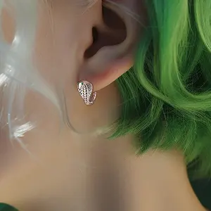 남성 여성을위한 개인화 된 녹색 눈 코브라 귀걸이 힙합 패션 뱀 멋진 귀걸이 남여 공용 보석 액세서리
