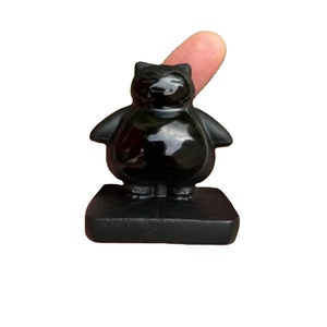 Piedra de cristal curativa Natural, tallado de obsidiana negra, personaje de dibujos animados, carvings de animales, <span class=keywords><strong>pokeman</strong></span>, harry, venta al por mayor - Product Image 2