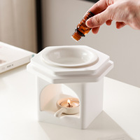 Arcn Pavilion Moon Arch Pavilion, Lampe à Huile Essentielle et Brûleur d'Encens en Céramique Faite à la Main, Style Moderne Minimaliste, pour Aromathérapie