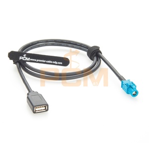 Câble de données automobile blindé 1m <span class=keywords><strong>USB</strong></span> vers connecteur <span class=keywords><strong>femelle</strong></span> HSD Z Code LVDS <span class=keywords><strong>pour</strong></span> caméra embarquée, système d'infodivertissement, transmission de données - Product Image 6