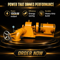 Groupe électrogène hydroélectrique 100 kW, turbine à jet inclinée, centrale hydroélectrique 400 V pour petite centrale hydroélectrique