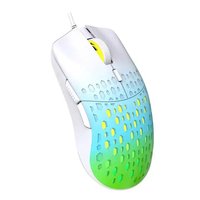 Souris de jeu ergonomique personnalisée OEM RGB optique pour ordinateur portable USB, souris de jeu filaire rétroéclairée 6D, souris de jeu nid d'abeille