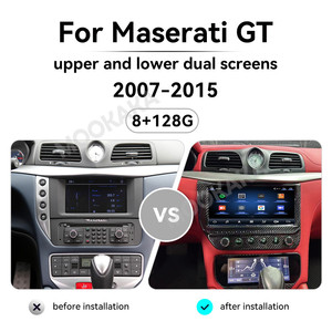 MOOKAKA 10.1 "pour Maserati GranTurismo mise à niveau vers double écran <span class=keywords><strong>Setu</strong></span> 2007-2015 GPS Navigation double écran Android 13 - Product Image 2