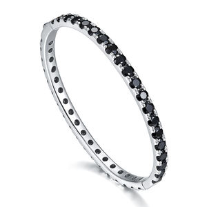 Pulsera de tenis de moissanita negra de 4 mm, estilo clásico, joyería cristiana, directo de fábrica - Product Image 1