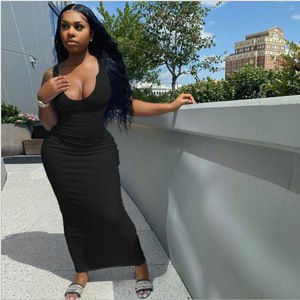 Commercio all'ingrosso Sexy vestito estivo colori qualità Casual abiti aderenti lavorati a <span class=keywords><strong>maglia</strong></span> nuovi arrivi Multicolor Plus Size abiti da donna - Product Image 4