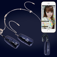 Microphone binaural sans fil 2.4g, Mini-microphone invisible adapté à l'enseignement du chant