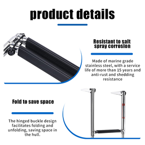 Scaletta Pieghevole a Due Sezioni per Imbarcazioni, Passerella per Barche da Esplorazione, Accessori Hardware Specifici per Yacht - Product Image 5