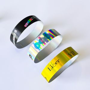 Olaylar için özelleştirilmiş holografik bileklik kimlik plastik holografik yansıtıcı kimlik bilekliği - Product Image 6
