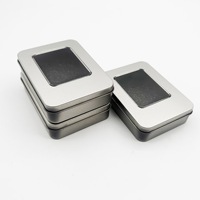 Boîte d'emballage USB personnalisée promotionnelle à prix compétitif, boîte en métal carrée pour clé USB avec fenêtre