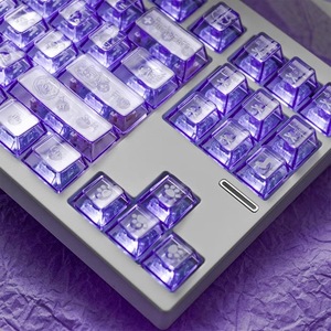 Tuyết núi mận tím gradient tím trong suốt Bàn Phím Cơ khí Keycaps 150 phím tùy chỉnh PBT + PC Cherry hồ sơ - Product Image 4