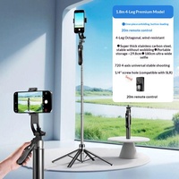 Waiqi pour trépied portable avec perche à selfie, réglage de l'angle à 360 degrés, télécommande, compatible avec les téléphones mobiles