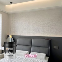 Cat Warna Velvet Berbasis Air Wufushan untuk Dinding Latar Belakang Sutra Berkilau 10KG Set