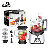 Robot culinaire électrique domestique 3 en 1 Support multifonctionnel à faible bruit avec mélangeurs presse-agrumes Poudre de hachoir à viande robuste.