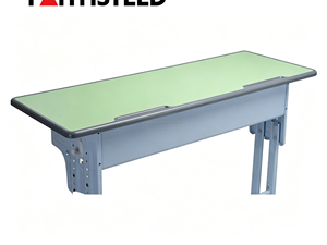 Wholesale Gray Double School <strong>Desk</strong> and Chair Set Adjustable Height Student Study Furniture for Educational Institutes - Product Image 3