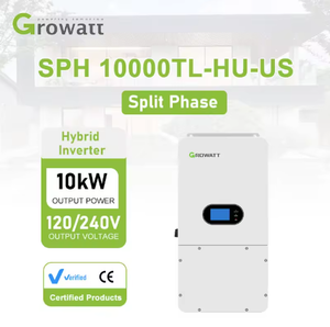 อินเวอร์เตอร์ไฮบริดพลังงานแสงอาทิตย์ Growatt <span class=keywords><strong>SPH</strong></span> 10000TL-HU แรงดันต่ำ 120V/240V แบบเฟสเดียว 8kW/10kW 3MPPT สำหรับระบบกักเก็บพลังงานภายในบ้าน - Product Image 1