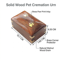 Urnes funéraires rectangulaires écologiques et durables faites à la main pour animaux de compagnie (chiens, chats) avec empreinte de patte – Vente en gros