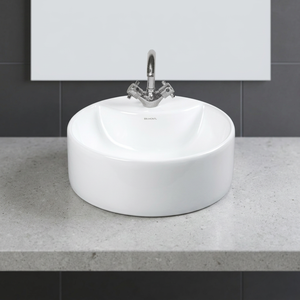 Lavabo rectangulaire moderne en céramique pour salle de bain, idéal pour chambre, appartement, hôpital – Lavabo à poser sur table - Product Image 4