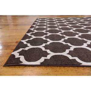 Alfombra de área geométrica de Marruecos moderna personalizada a pedido, patrón abstracto marrón/Beige cuadrado de 8 'hecho a máquina para decoración del hogar MOQ 1 - Product Image 4