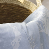 Impression personnalisée 2 couches de tissu de gaze de coton de bambou super doux 200TC Non toxique Portable bébé lange d'emmaillotage couverture de mousseline vente en gros