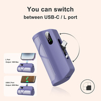 Nuevo Producto: Mini Banco de Energía Portátil de 5000 mAh con Conector Tipo C y Tipo L Integrado, Cargador de Viaje para Teléfono Móvil
