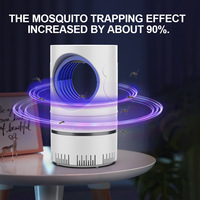 Lampe anti-moustiques photocatalytique UV transfrontalière ; Destructeur électronique de moustiques domestique à aspiration, portée 41 m²