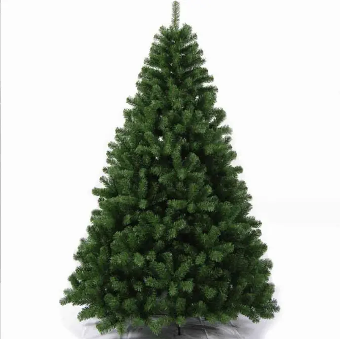 नि:शुल्क नमूना सूची थोक कस्टम आकार पूर्ण समृद्ध कृत्रिम प्रीमियम हरे पीवीसी क्रिसमस पेड़
