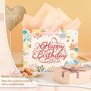 Sac cadeau moyen avec poignées pour femmes, hommes, anniversaire, Noël, fête, cadeaux, enfants, adultes, fournitures pour cadeaux - Product Image 3